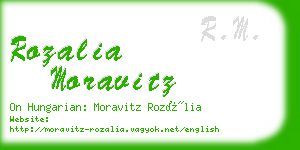 rozalia moravitz business card